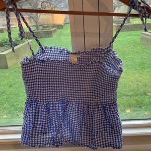 ADORABLE H&M PRINTED PLAID TOP